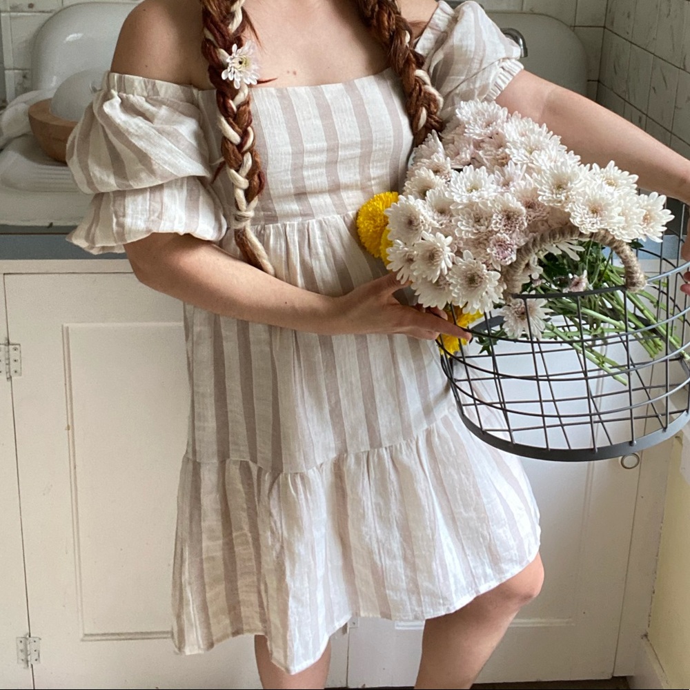 Solai The Label Bells Stripe Boho Dress